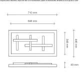 Semi-recessed LED plaster lamp for suspended ceilings Verceia