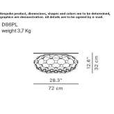 LED ceiling lamp made of polycarbonate and steel Timra