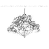 Ceiling lamp made of glass and steel Peiting