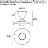 Lampa sufitowa LED z EPDM i aluminium Coripe