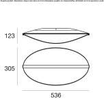 Kinkiet/lampa sufitowa z PMMA Pitres