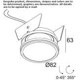 Adjustable LED ceiling lamp Comunas