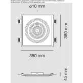 Wpuszczana lampa sufitowa LED Cristaly® Teningen