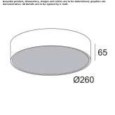 LED ceiling lamp Pipriac