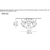 LED ceiling lamp made of polycarbonate Alacati