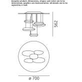 Ceiling lamp made of aluminum and ABS Micasasa