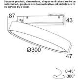 Adjustable LED ceiling lamp made of polycarbonate Jamoigne