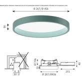 Semi-recessed LED ceiling lamp Rockdale