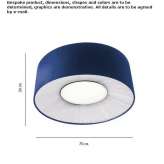 Ceiling lamp in suede fabric Aubin