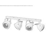 Adjustable metal LED ceiling lamp Uvalde