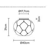 Szklana lampa sufitowa Gumtow