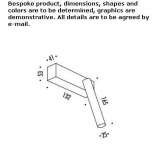 Metal wall lamp/ceiling lamp Lockney