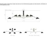 Adjustable metal ceiling lamp Itatiba