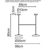 Lampa sufitowa LED ze szkła i stali Padules