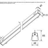 Wpuszczana lampa sufitowa z wytłaczanego aluminium Varago