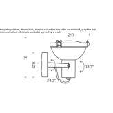 Aluminiowy kinkiet/lampa sufitowa Accadia