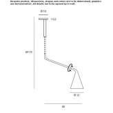 Lampa sufitowa z malowanego metalu z wahadłowym ramieniem Parita