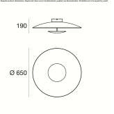 LED ceiling lamp made of glass and steel Elkland