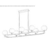LED ceiling lamp in nickel and Pyrex® Gosau