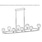 Crystal LED ceiling lamp Judibana