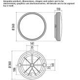 Technopolymer wall lamp/ceiling lamp Homeland