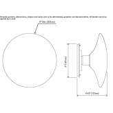 LED wall lamp made of blown glass Onex
