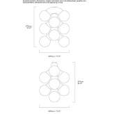 LED ceiling lamp made of glass and steel Lobnya