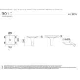 Półwpuszczana lampa sufitowa LED Cristaly® Mardeuil