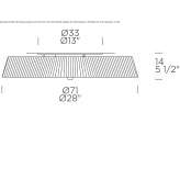 Lampa sufitowa LED z tkaniny Peel