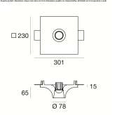 Recessed plaster LED ceiling lamp Tocoa