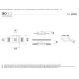 Wpuszczana lampa sufitowa LED Cristaly® Alattyan