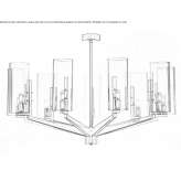 LED ceiling lamp made of borosilicate glass Monsefu