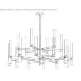 LED ceiling lamp made of borosilicate glass Cadillac