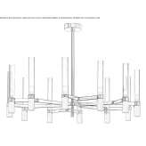 Lampa sufitowa LED ze szkła borokrzemowego Cadillac