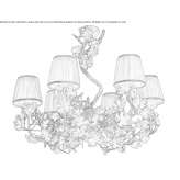 LED ceiling lamp made of Murano glass Heugem