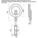 LED wall lamp made of die-cast aluminum Hanslope