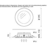 Aluminum recessed LED ceiling lamp Geary