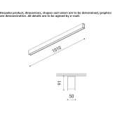 Aluminiowa lampa sufitowa LED Veldegem