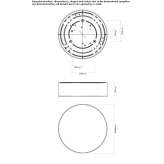 Dimmable LED textile ceiling lamp Munkedal