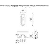 Wpuszczana lampa sufitowa LED Copley