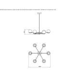 Lampa sufitowa LED wykonana ręcznie z metalu Tuczno