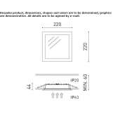 Wpuszczana lampa sufitowa LED Aibl