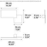 Aluminum wall lamp/ceiling lamp Costeiu