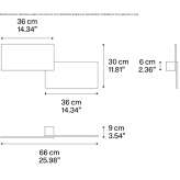 Aluminum wall lamp/ceiling lamp Costeiu