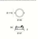 Recessed LED ceiling lamp Catarama