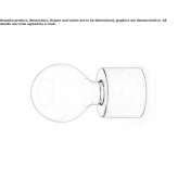 Mosiężna lampa ścienna/lampa sufitowa Sasi