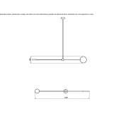 LED ceiling lamp handmade of metal Wayville