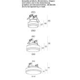 Metalowy kinkiet/lampa sufitowa Parauna