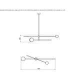 Lampa sufitowa LED wykonana ręcznie z metalu Wayville