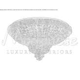 Ceiling lamp with crystals Almenara